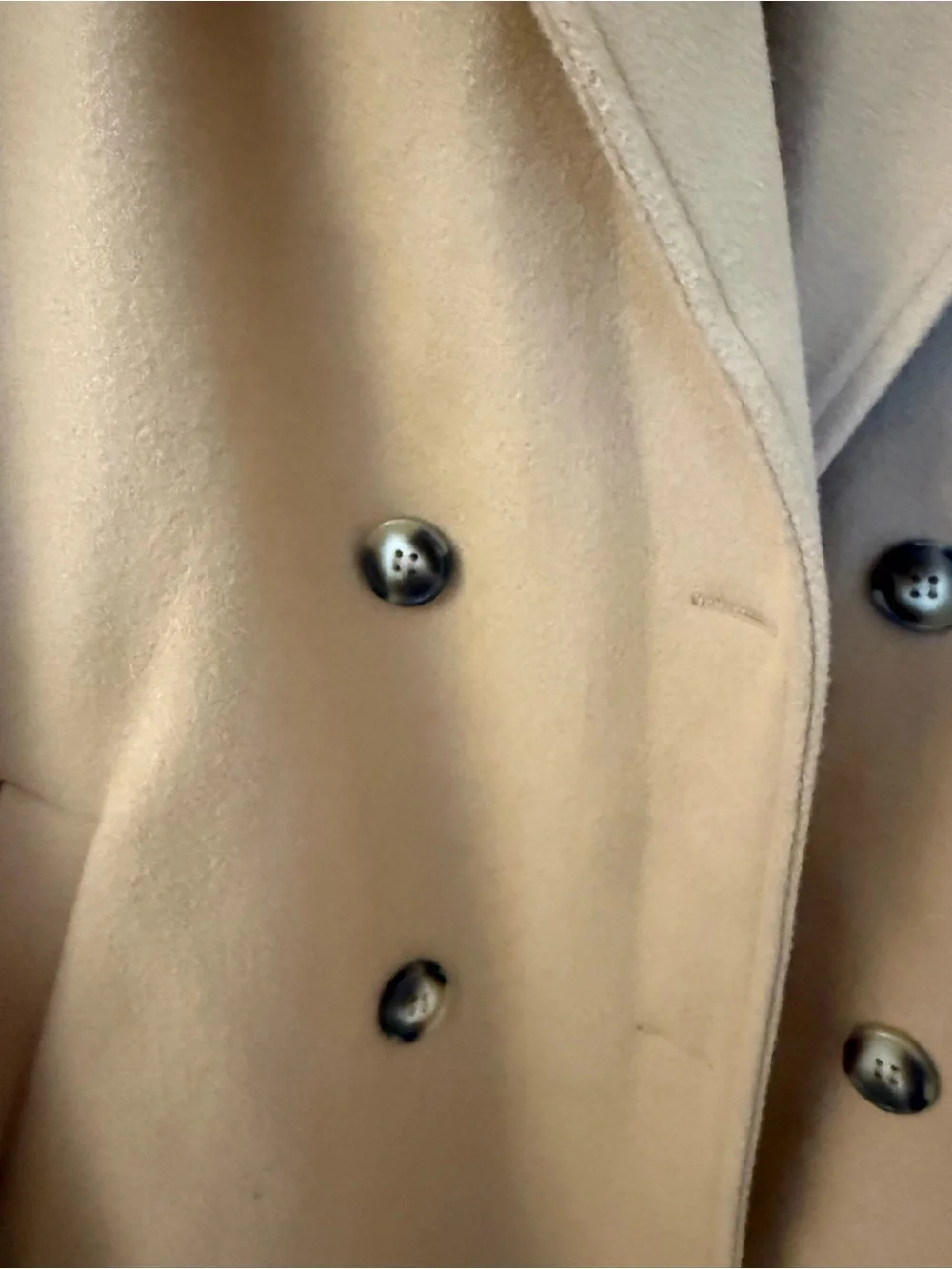 SHEIN Men's Double-Breasted Camel Pea Coat